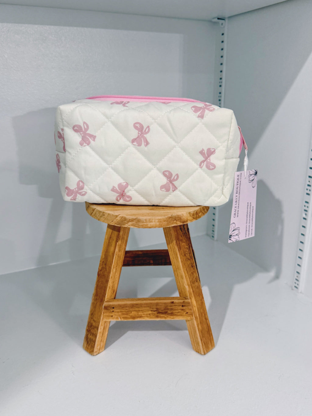 BOW COSMETIC POUCH BAG