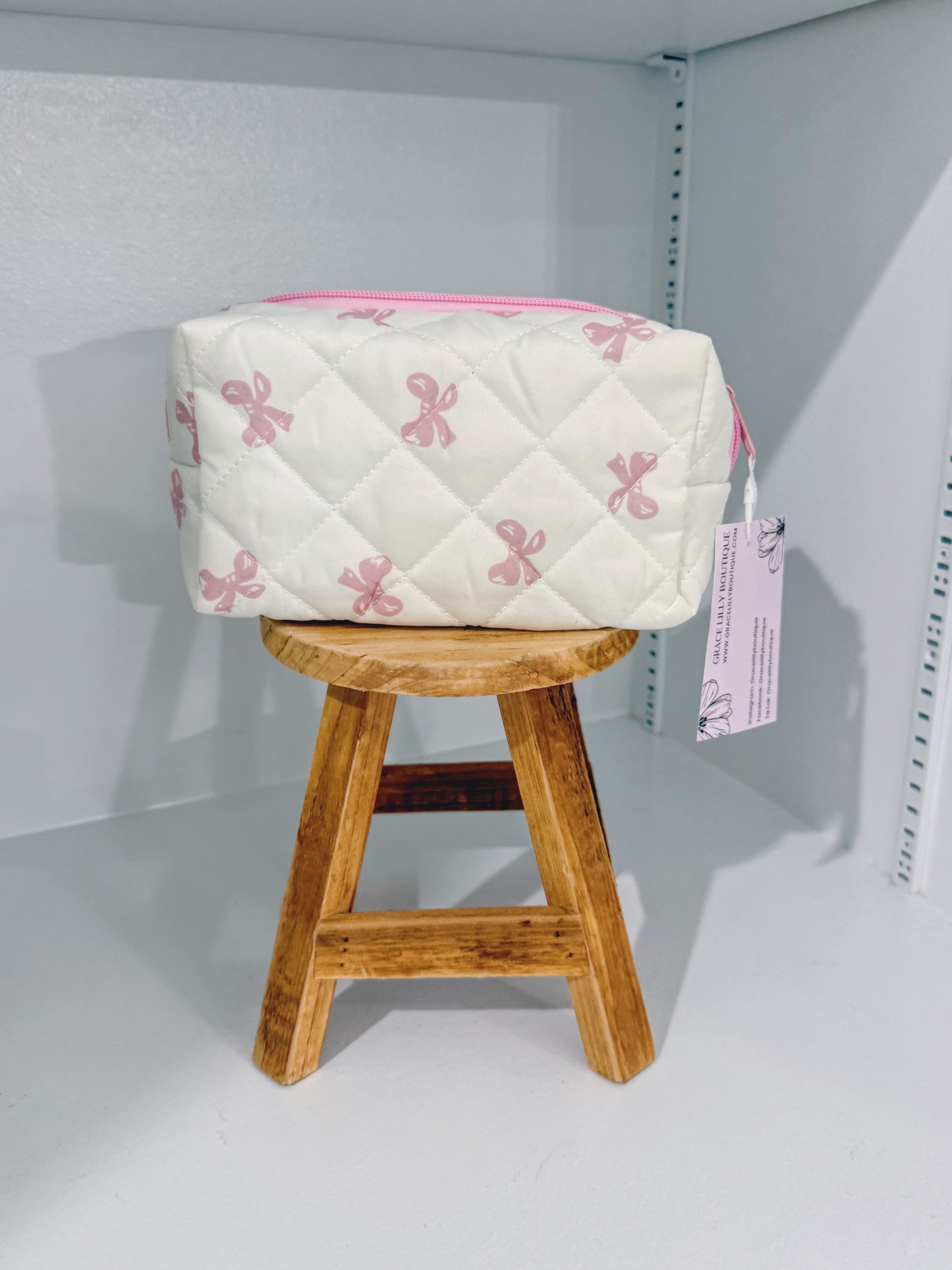 BOW COSMETIC POUCH BAG