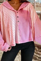 Floral Patched Hooded Pullover