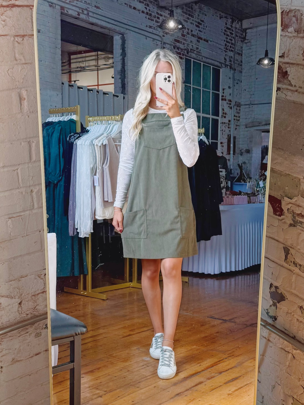 Hannah Corduroy Overall Dress