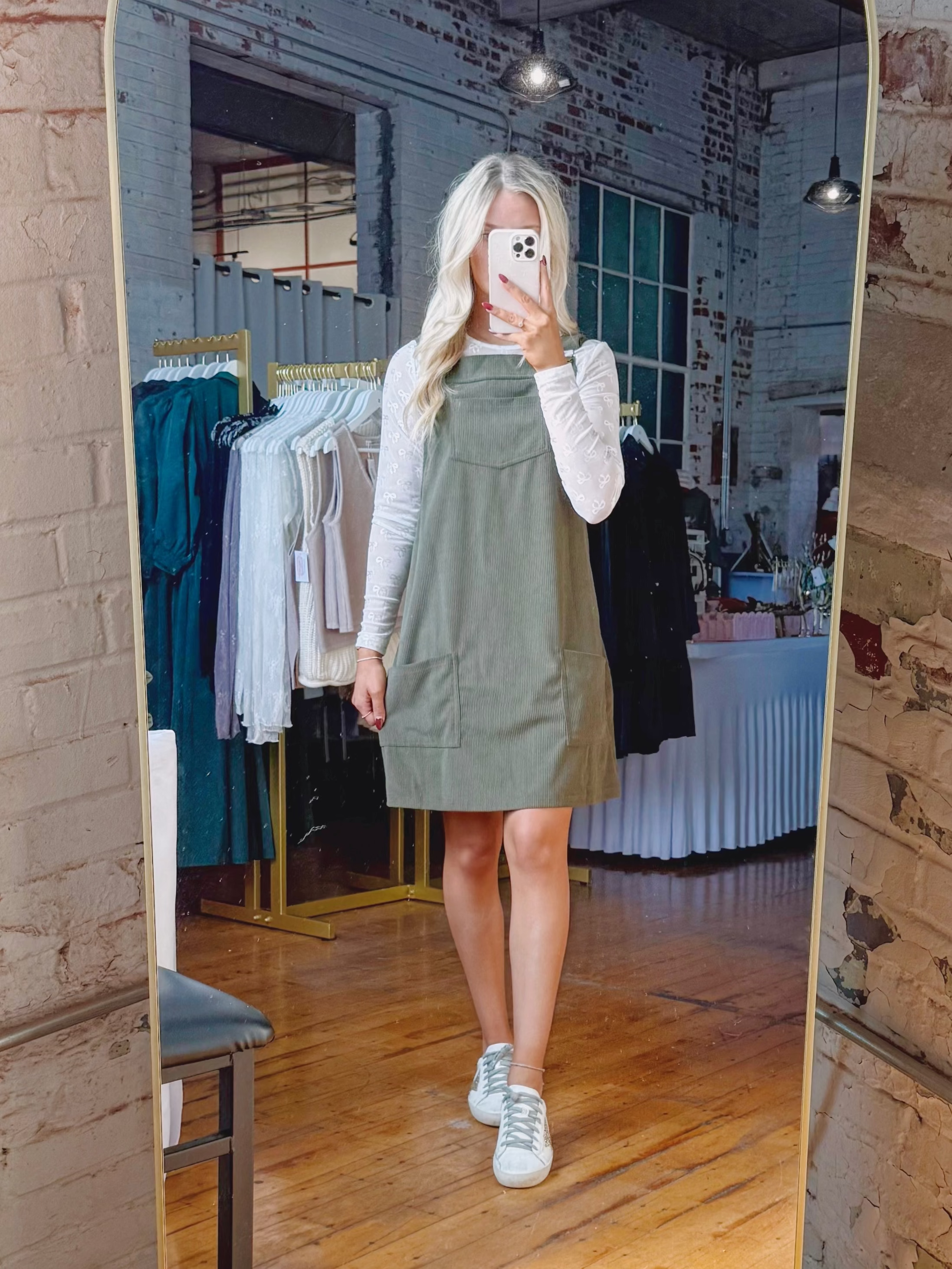 Hannah Corduroy Overall Dress