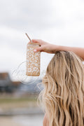 White Leopard Coffee Tumbler