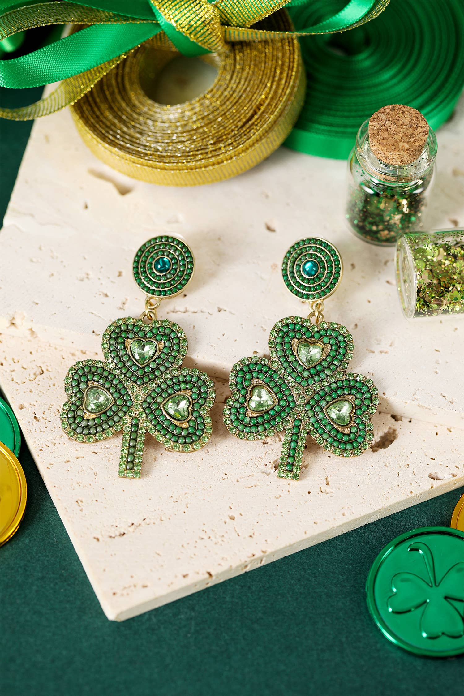 St. Patrick's Day Clover Earrings