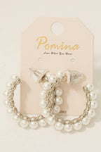 Clara Pearl Hoop Earrings
