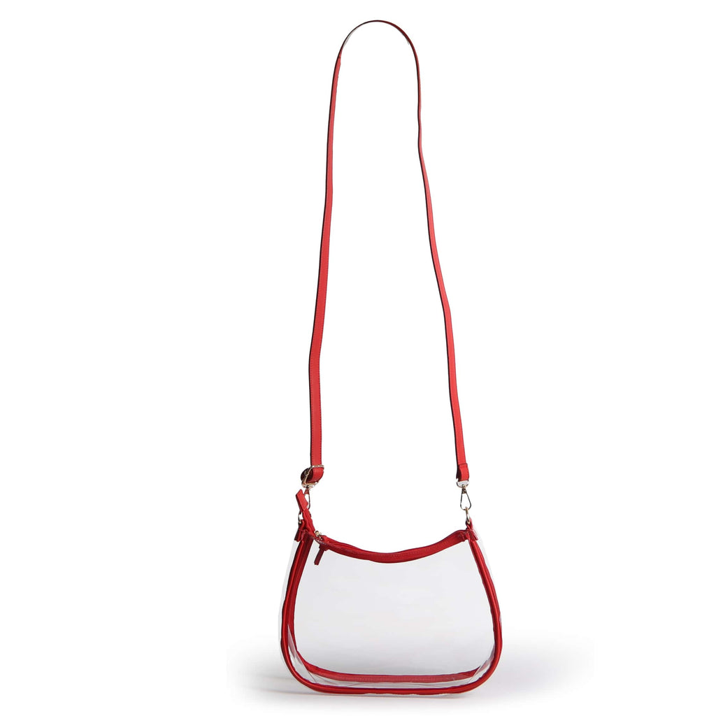 NC State Wolfpack Sara Clear Purse with Skinny Scarf