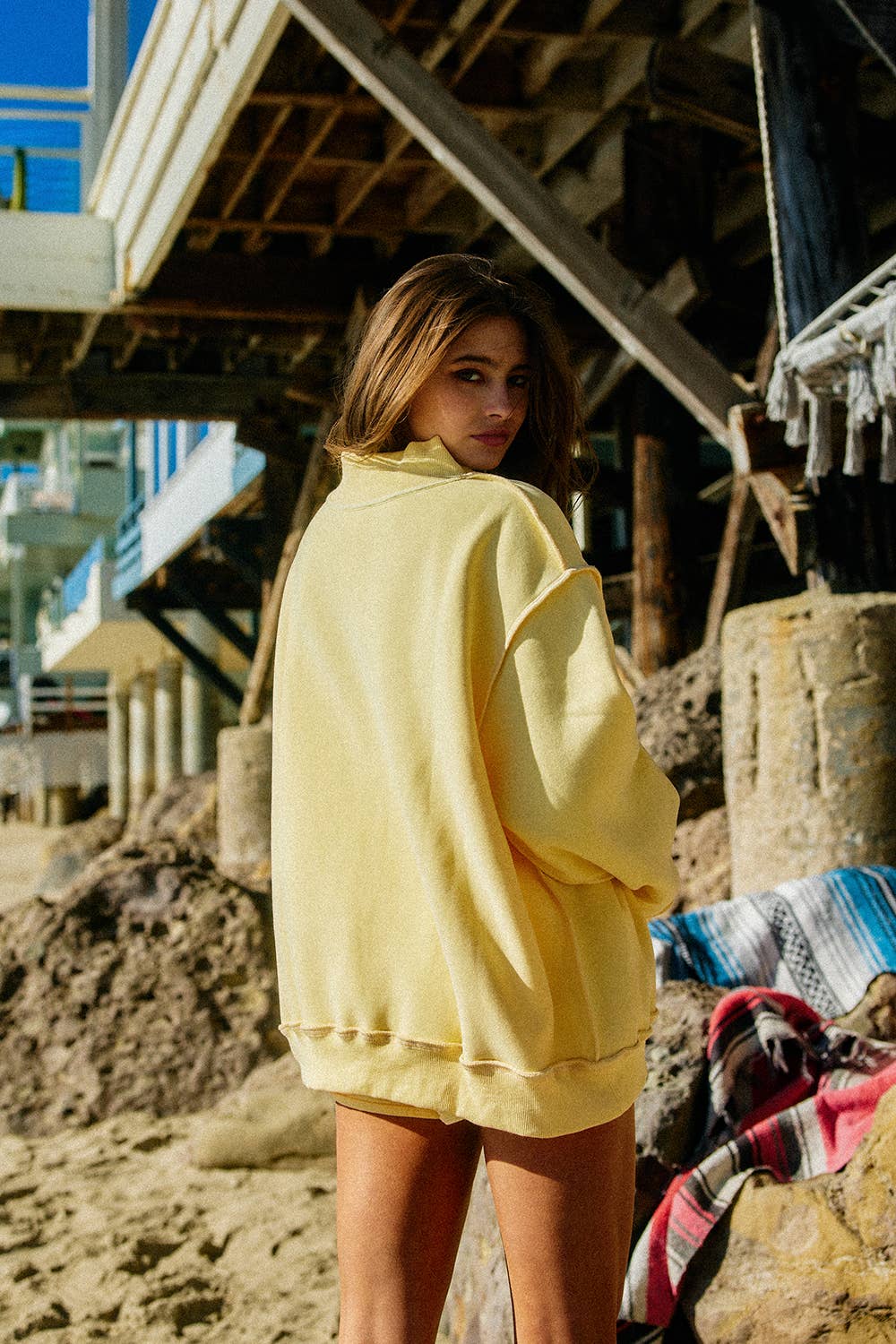 Dilly Reversible Mockneck Sweatshirt