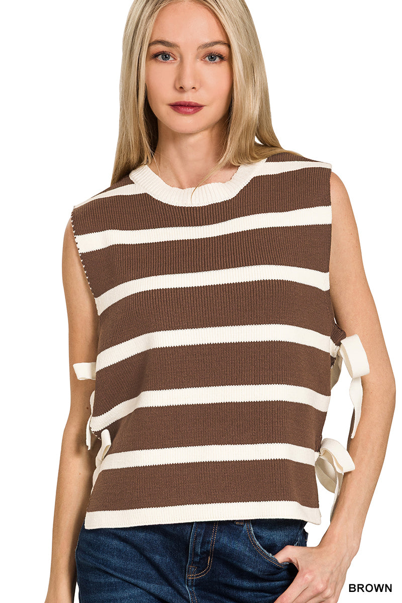 Aria Side tie sweater vest