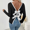 Sexy Backless Bow Tie Top