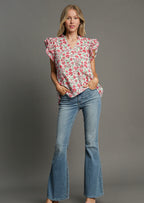 Quinn Floral Ruffle Top