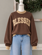 Blessed Polka Dot Mock Neck Sweatshirt