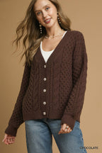 Jade Pearl Button Cardigan