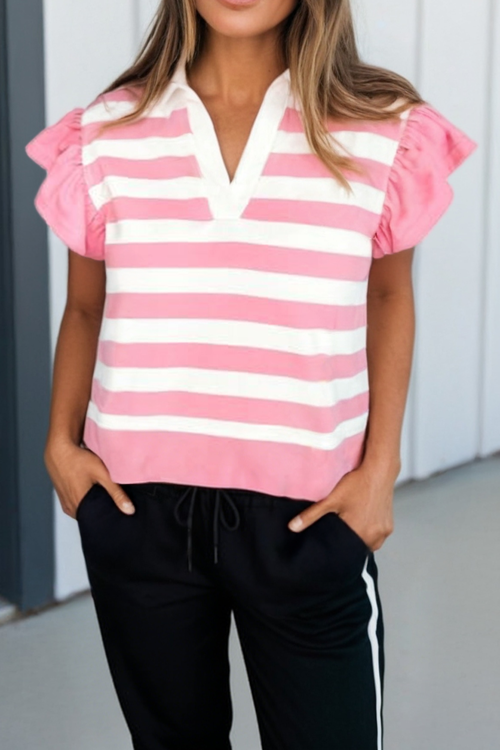 Daisy Pink Ruffled Blouse