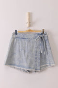 Macy Washed Denim Skort