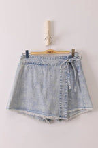 Macy Washed Denim Skort