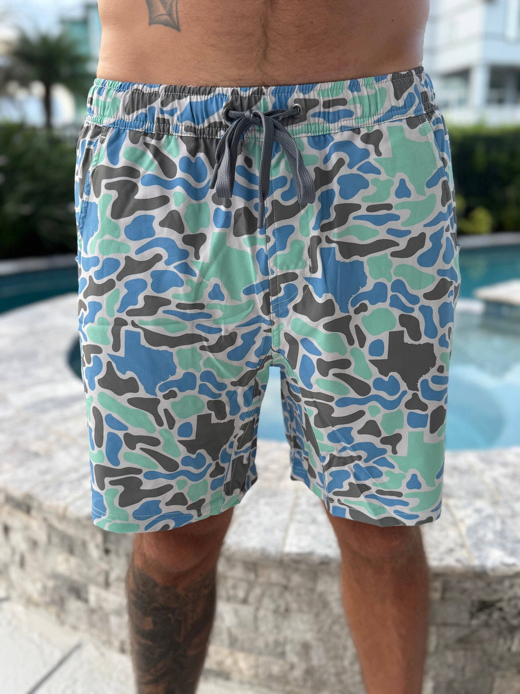 Coastal Camo Athletic Shorts