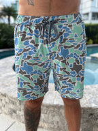 Coastal Camo Athletic Shorts
