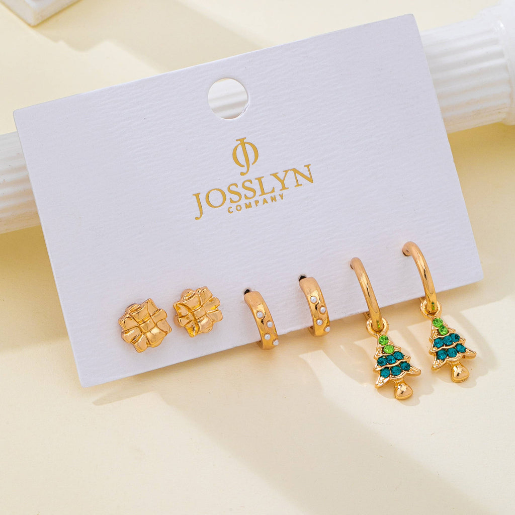 Christmas Tree Trio Earring Set