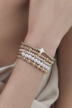 MULTI BALL PEARL CHAIN BRACELET
