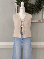 Lisa Tie Front Sweater Vest