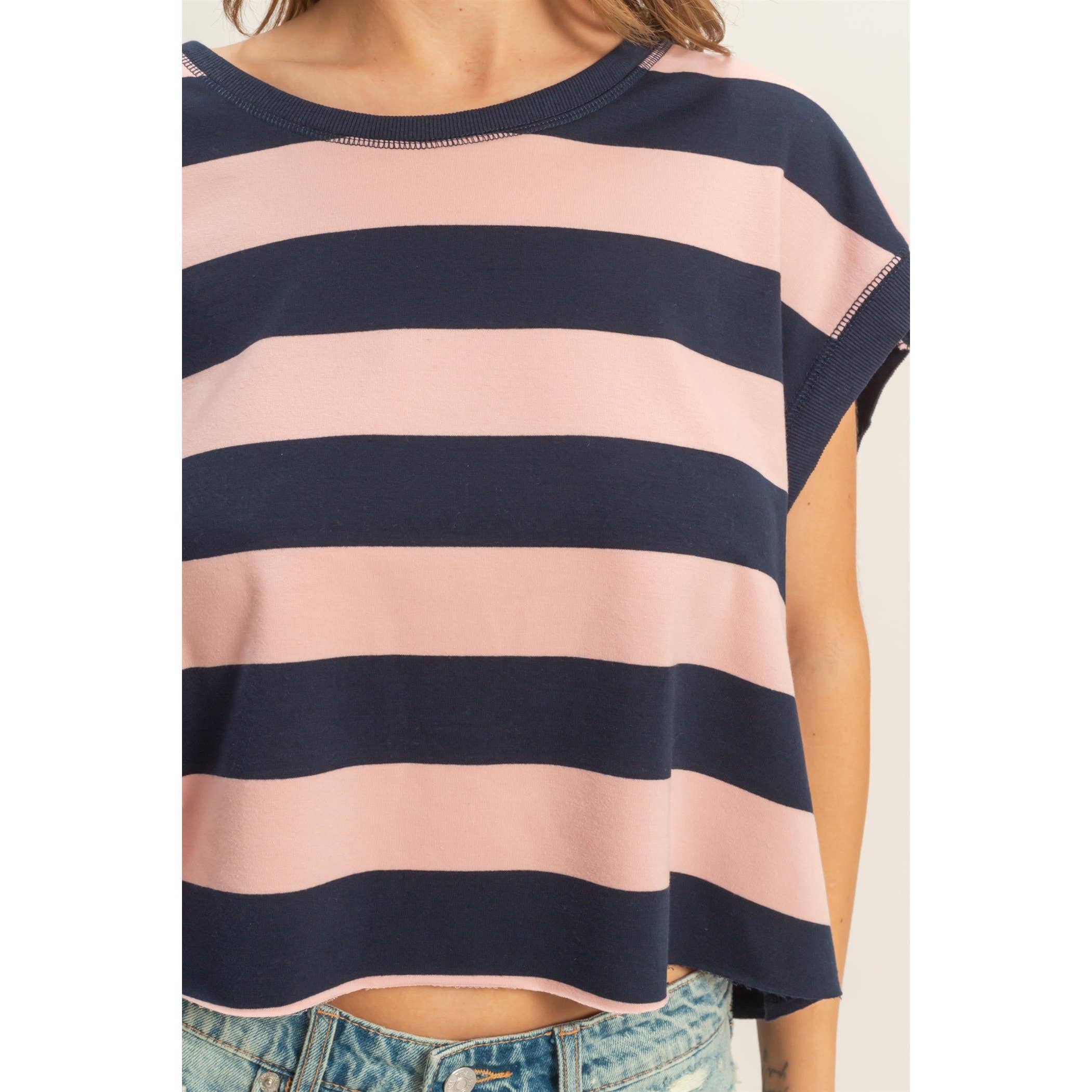 Boxy Crew Neck Top