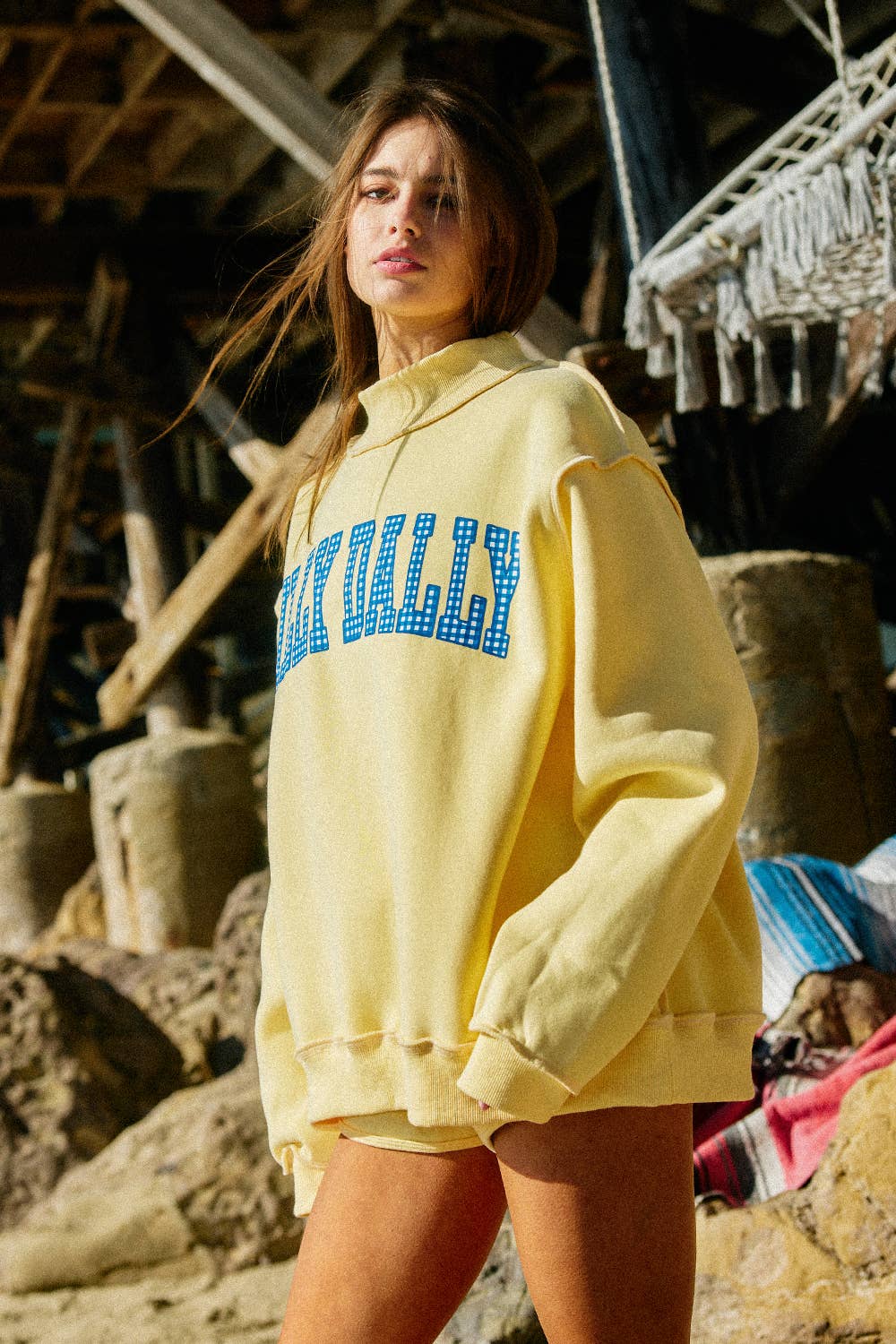 Dilly Reversible Mockneck Sweatshirt