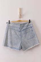 Macy Washed Denim Skort