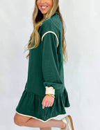 Evergreen Ruffle Dress