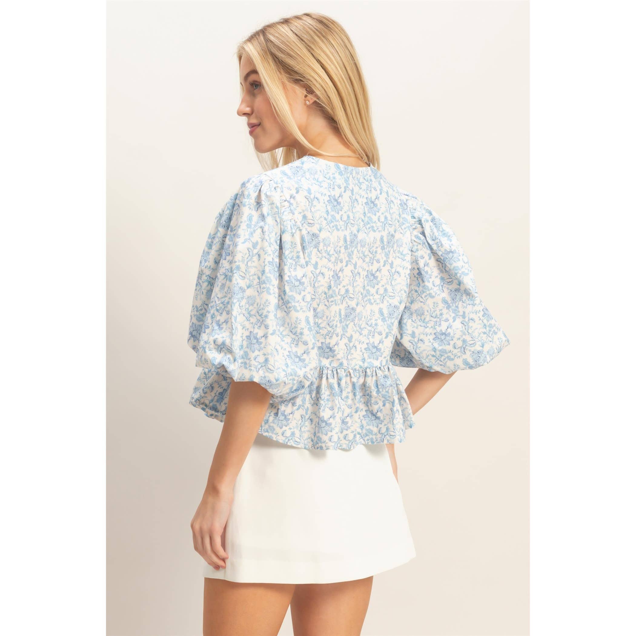 Reece Floral Tie-Front Top