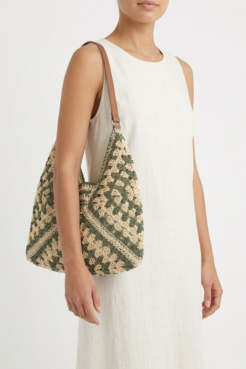 Crochet Open-Weave Handbag