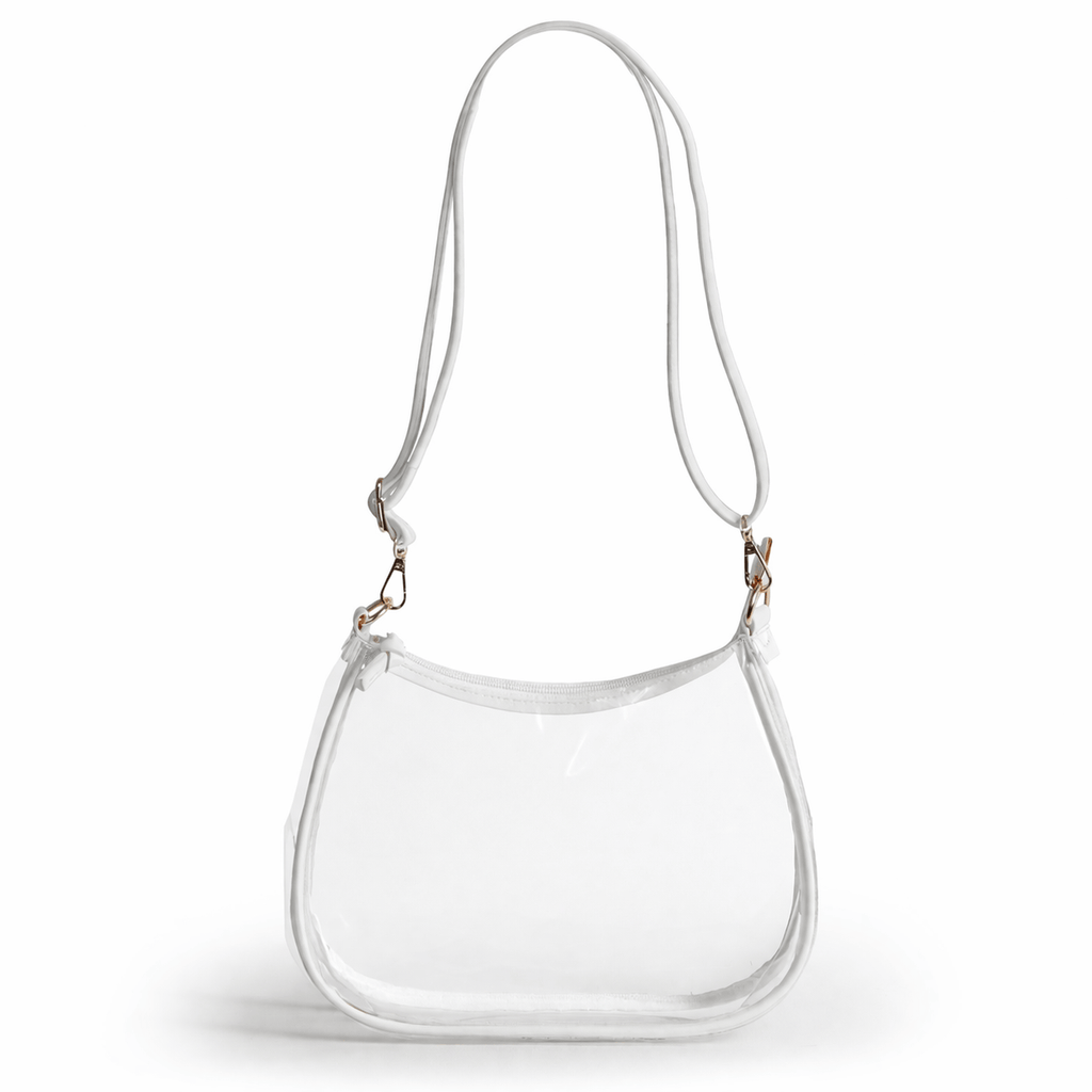 NC Tar Heels Sara Clear Purse with Skinny Scarf