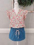 Quinn Floral Ruffle Top