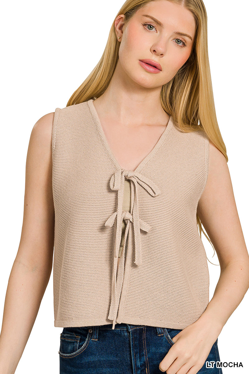 Caelie Tie Sweater Vest