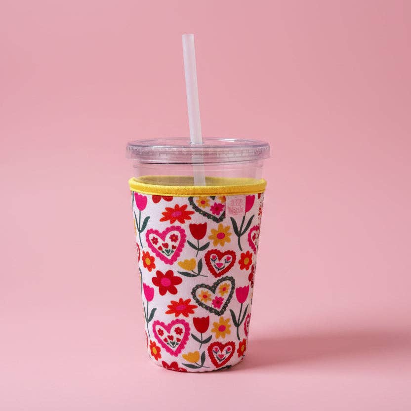 Coffee Cup Cover - Floral Love