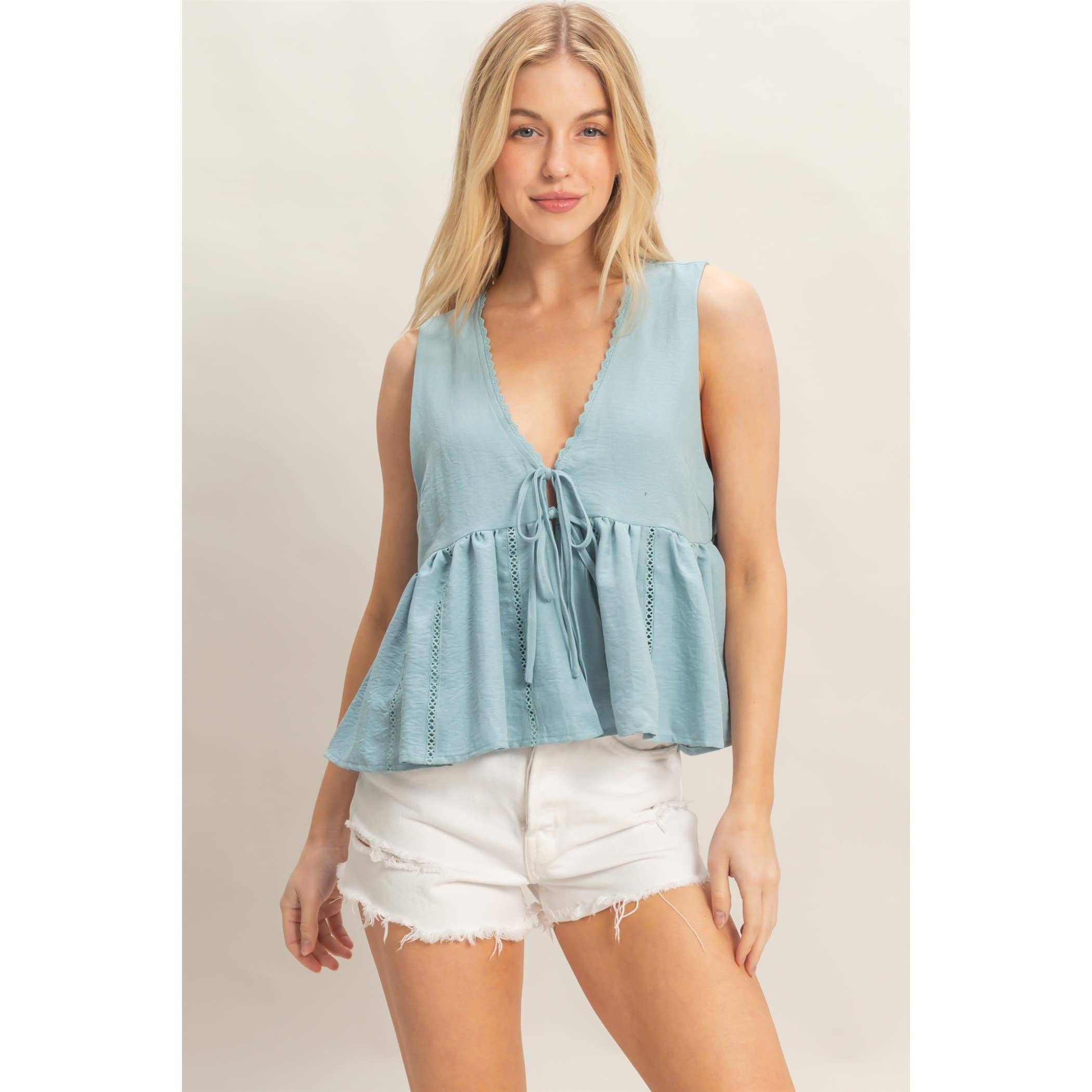 Beryl Lace Tie Top