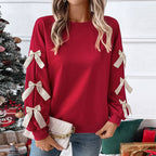 Merry 3D Bow Sweatshirt