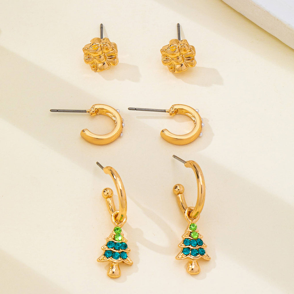Christmas Tree Trio Earring Set