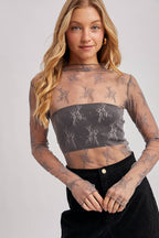 Mia Lace Mesh Top