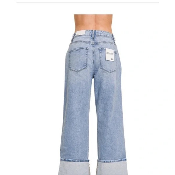 Ren Cuffed & Wide- Leg Jeans