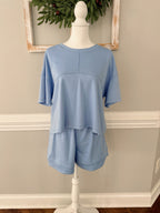 Sky Blue 2pcs Short Set