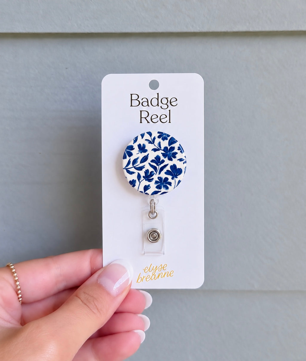 Floral Badge Reels: Blue