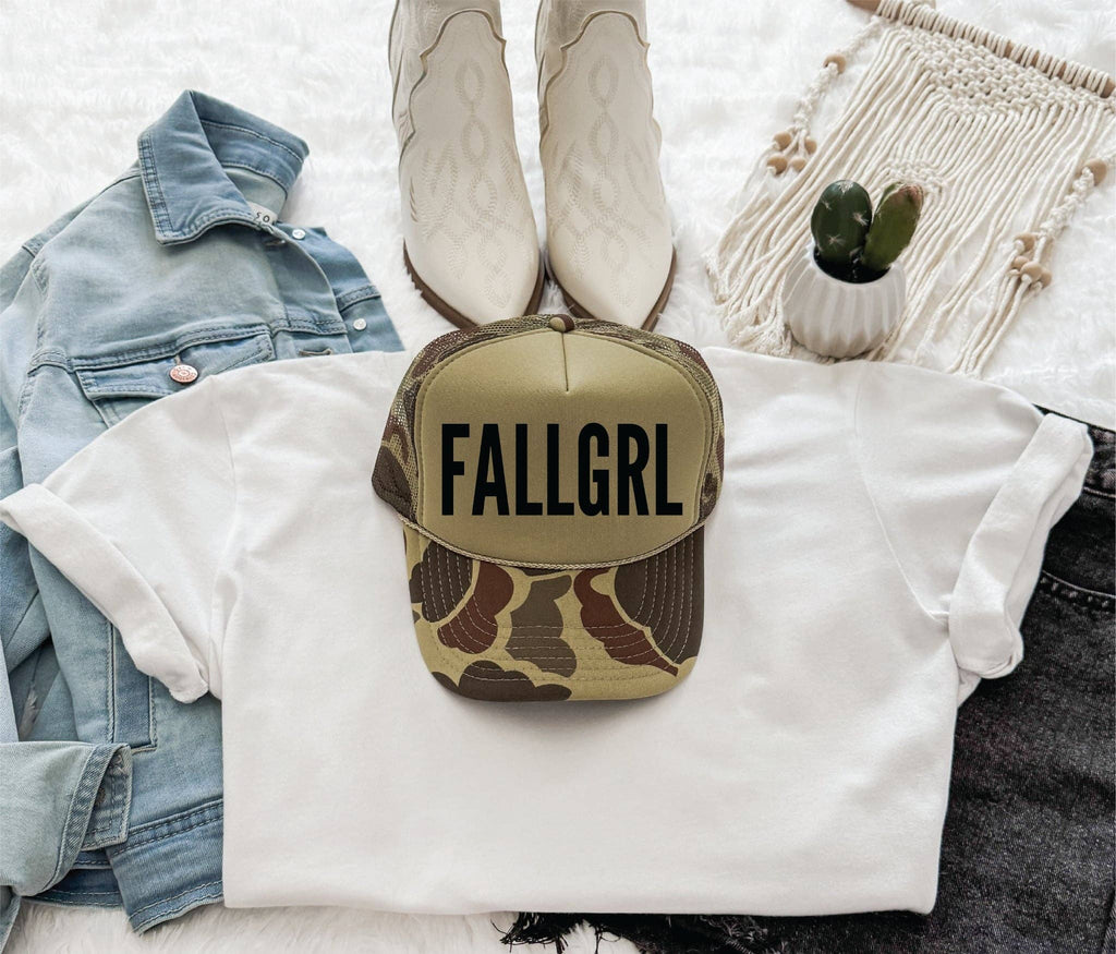 FALLGRL on Camo Hat