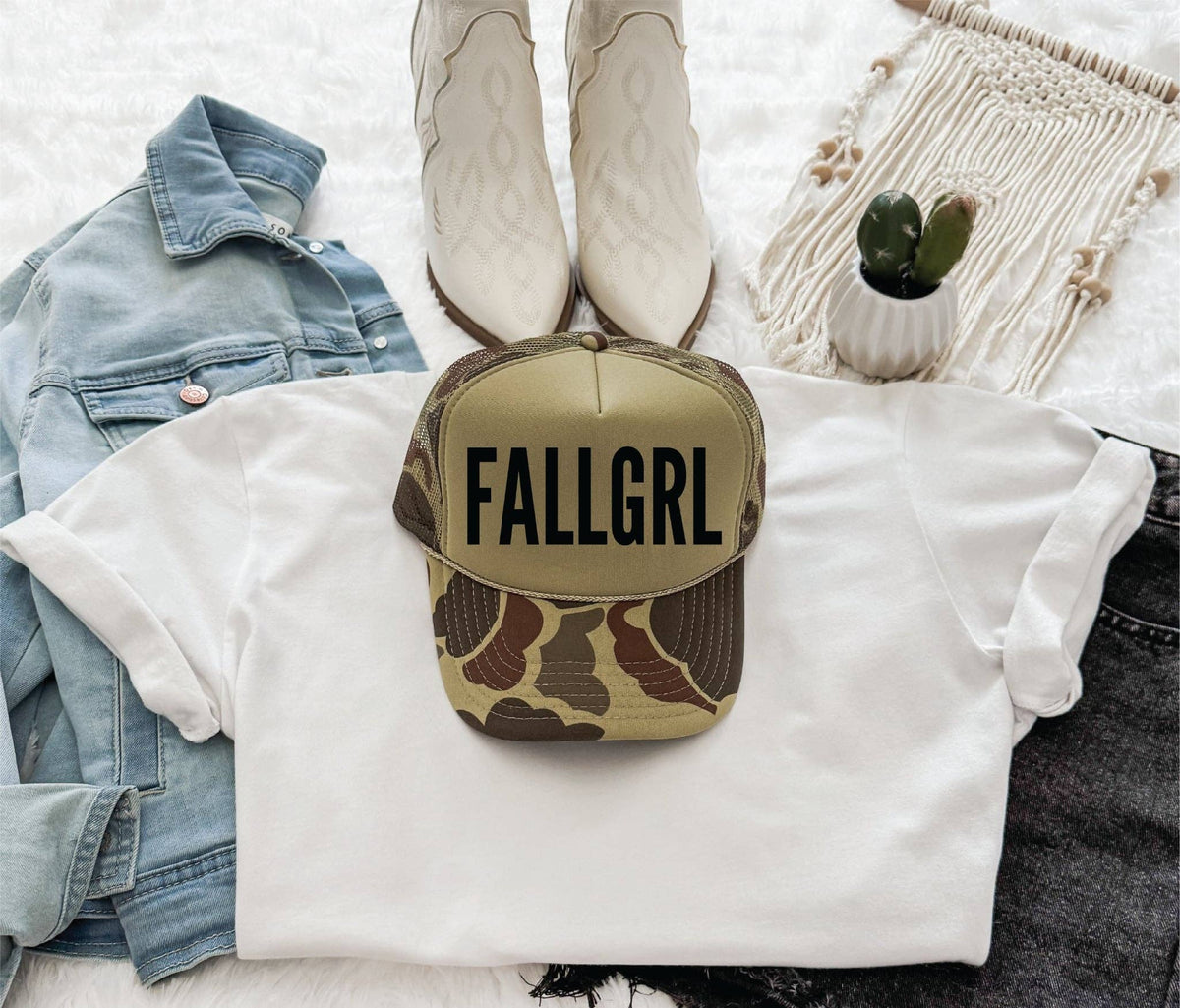 FALLGRL on Camo Hat