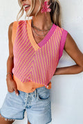 Chevron V Neck Sweater Vest