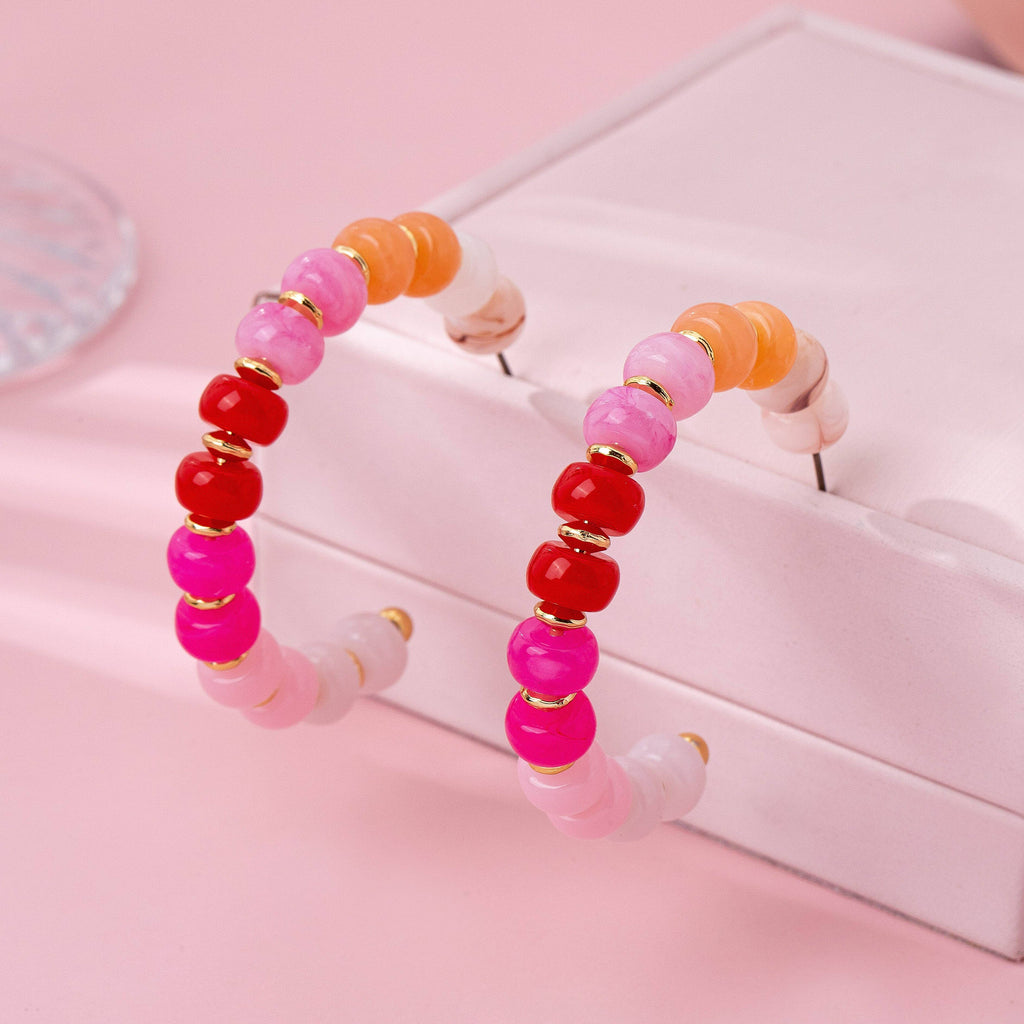 Rainbow Hoop Earrings