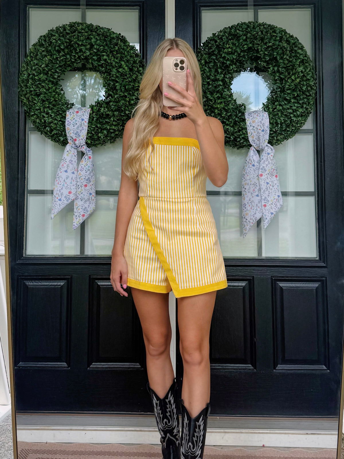Saffron romper Gameday skirt