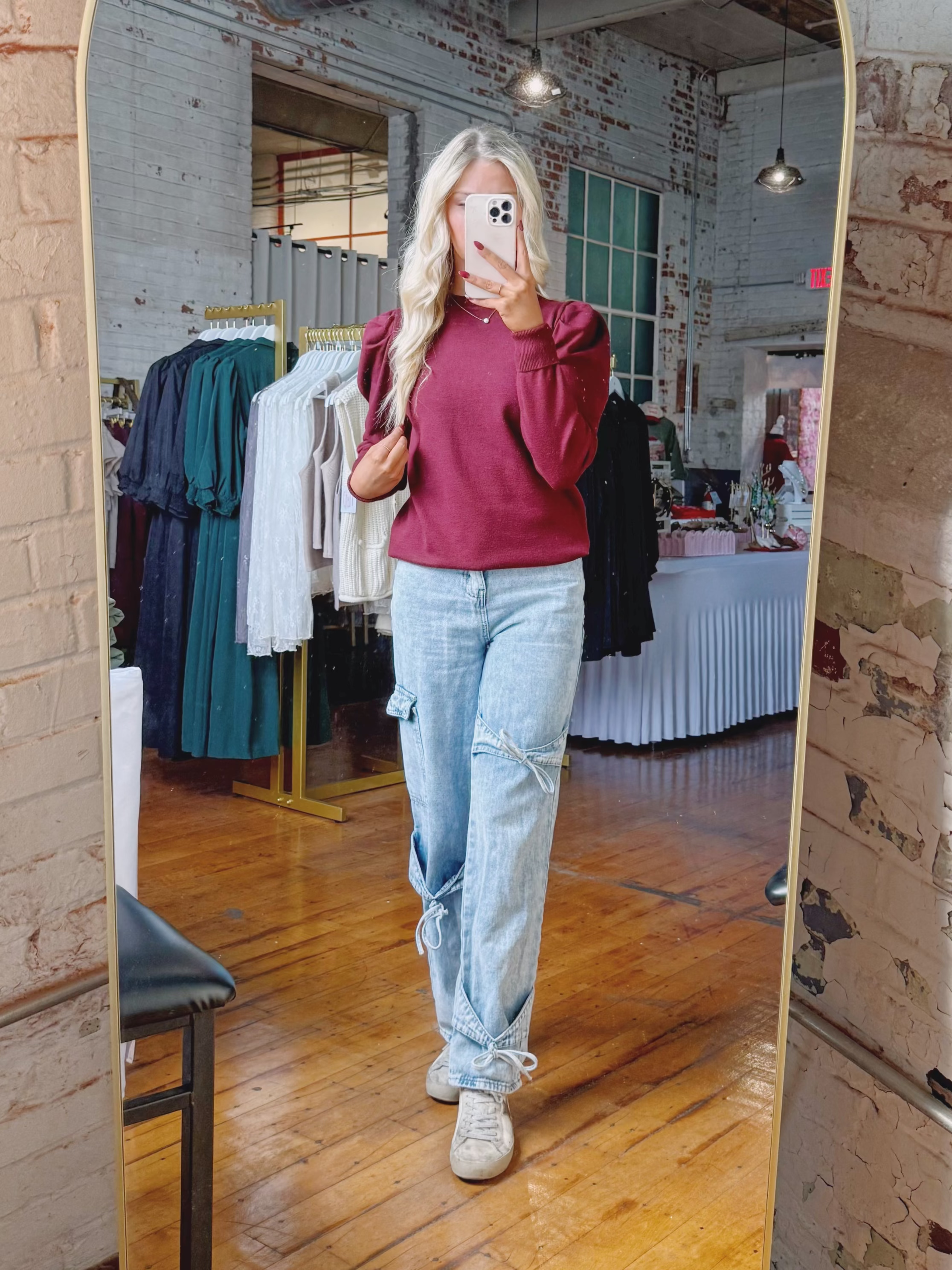 Ivy Puff Sleeve Sweater Top