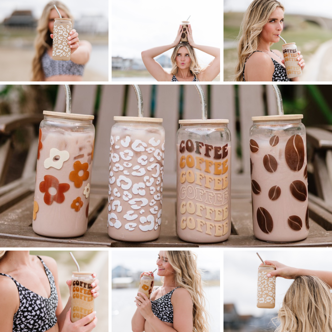 White Leopard Coffee Tumbler