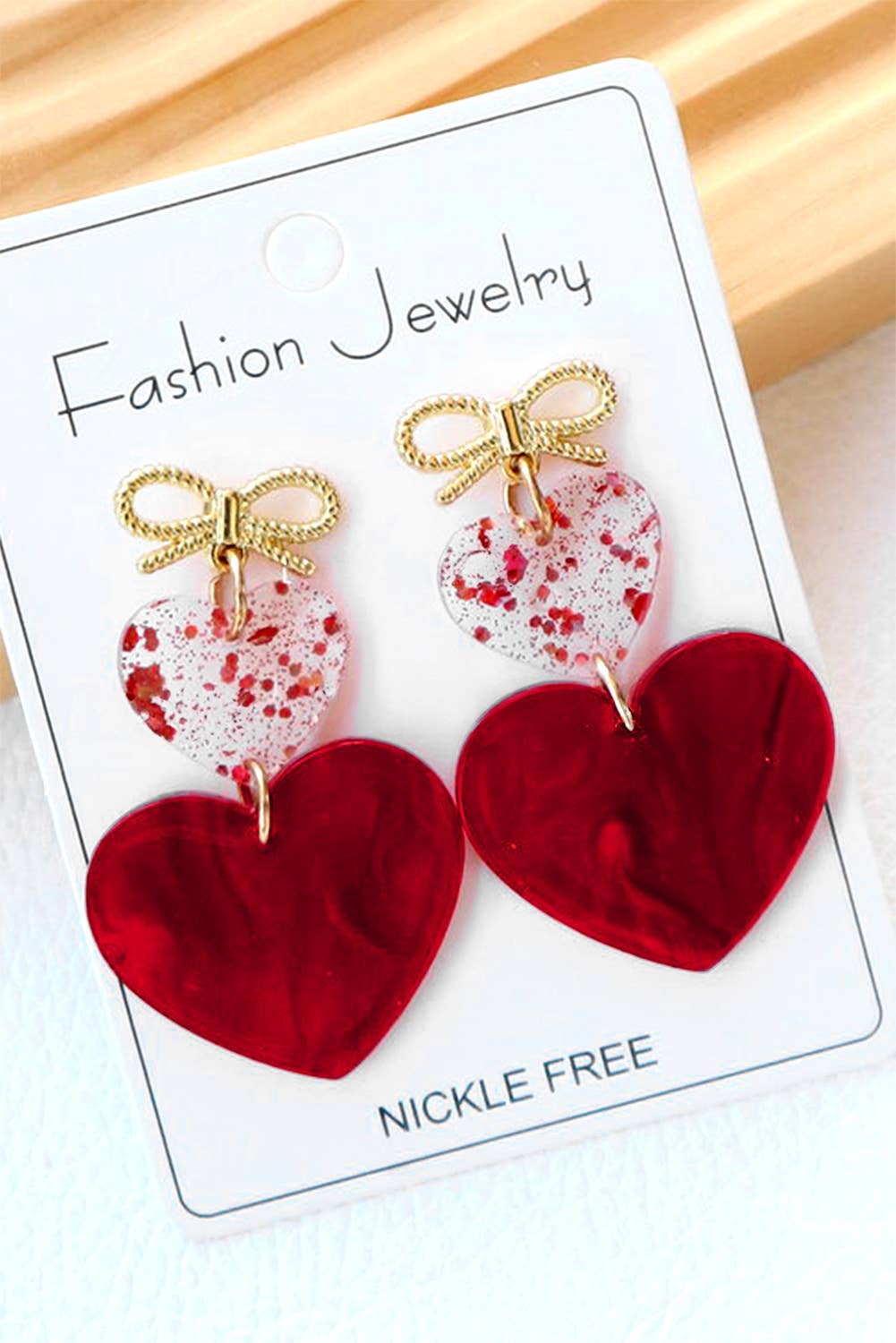 Heart Shape Dangle Earrings