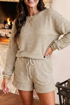 Zephyrine Stripe Textured Top Set