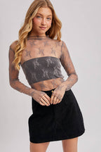 Mia Lace Mesh Top